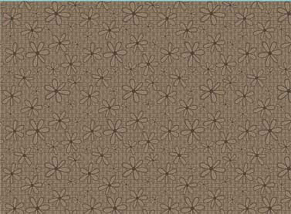 102015 Basically Hugs Daisies Brown by Helen Stubbings 100% cotton