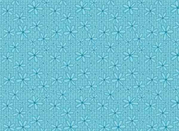 102020 Basically Hugs Daisies Turquoise by Helen Stubbings 100% cotton