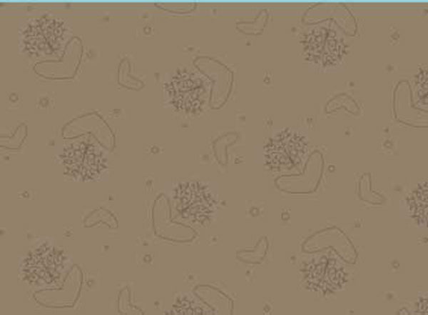 102034 Basically Hugs Happy Hearts Brown by Helen Stubbings 100% cotton