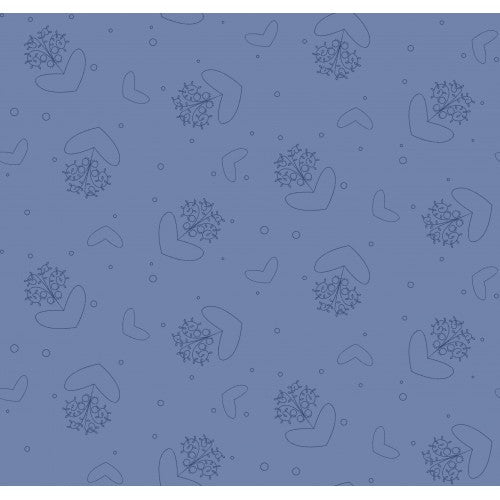 102035 Basically Hugs Happy Hearts Dark Blue by Helen Stubbings 100% cotton