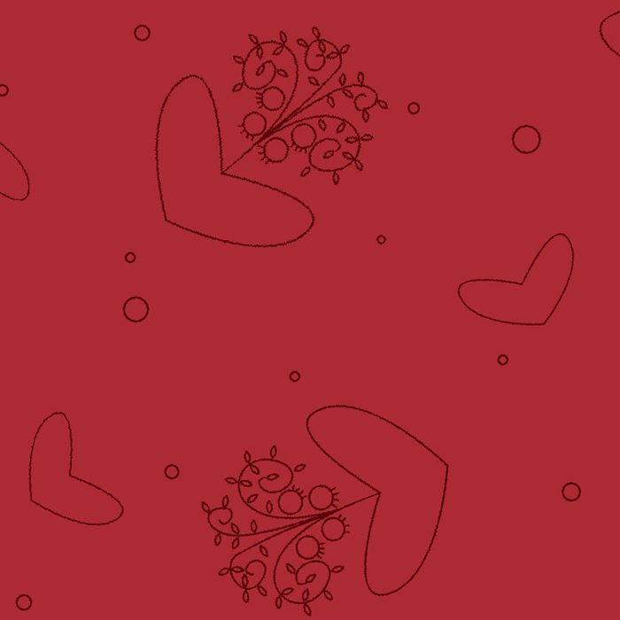 102038 Basically Hugs Happy Hearts Red by Helen Stubbings 100% cotton