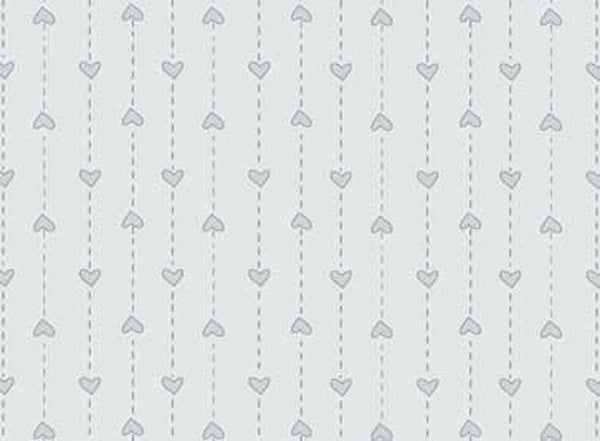 102047 Basically Hugs Hearts Grey by Helen Stubbings 100% cotton