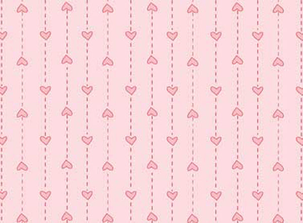 102051 Basically Hugs Hearts Pink by Helen Stubbings 100% cotton