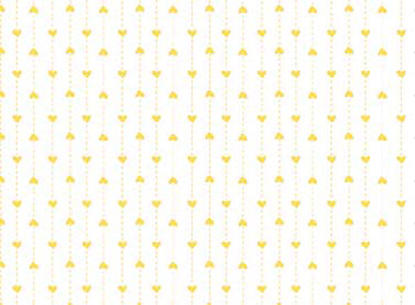 102053 Basically Hugs Hearts Yellow by Helen Stubbings 100% cotton