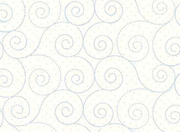 102067 Basically Hugs Swirls Light Blue by Helen Stubbings 100% cotton