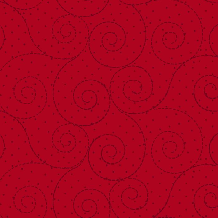 102070 Basically Hugs Swirls Red by Helen Stubbings 100% cotton