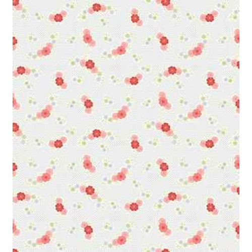 102080 Fancywork Box Vintage Floral Light Blue by Helen Stubbings 100% cotton