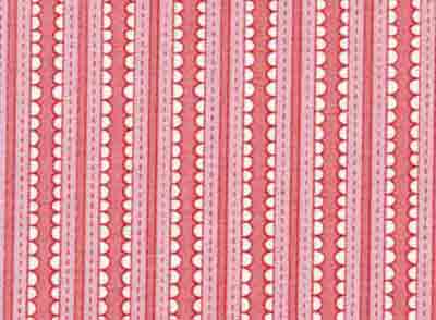 102092 Nice People Nice Things Scallop Stripe Pink by Helen Stubbings 100% cotton