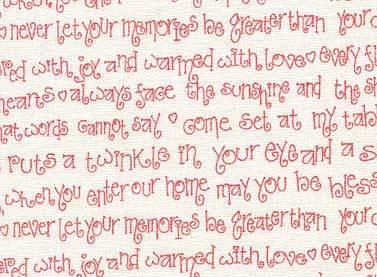 102099 Nice People Nice Things Writing Light Pink by Helen Stubbings 100% cotton