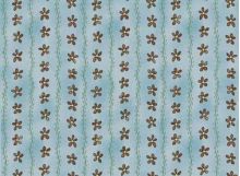 103003 Basket in Bloom Daisy Stripe Blue by Gail Pan Designs 100% cotton