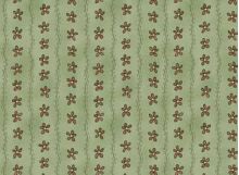 103004 Basket in Bloom Daisy Stripe Green by Gail Pan Designs 100% cotton