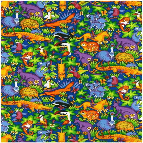 104016 Zany Zoo PVC coated by Nutex 100% cotton
