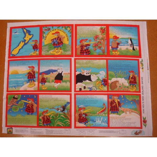 104038 Kiwi Kevs Fabric Cloth Book Panel by Nutex