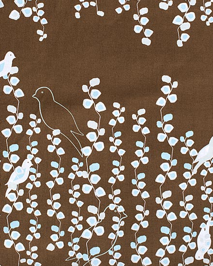 107002 Birds on Leaves by Saffron Craig 100% cotton