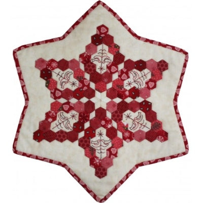 201011 Christmas Club Snowflake Star Candle Mat Pattern by Hugs n Kisses