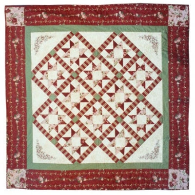 201013 Festive Roses Quilt Pattern by Hugs n Kisses