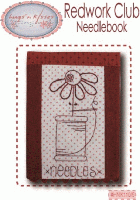 201037 Redwork Club Needlebook Pattern by Hugs n Kisses