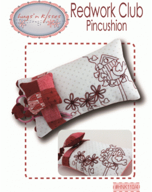 201039 Redwork Club Pincushion Pattern by Hugs n Kisses