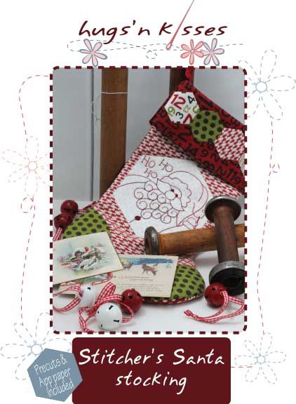 201086 Stitcher's Santa Stocking Pattern by Hugs n Kisses