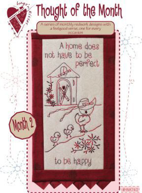 201105 Thought of the Month 2 Stitchery Pattern by Hugs n Kisses