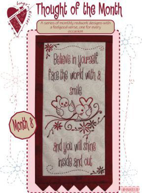 201111 Thought of the Month 8 Stitchery Pattern by Hugs n Kisses