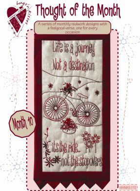201113 Thought of the Month 10 Stitchery Pattern by Hugs n Kisses