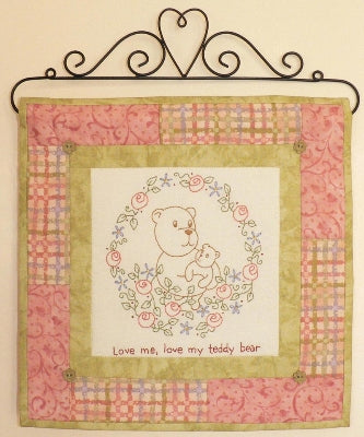 210006 Love My Teddy Bear Wall Hanging Pattern by Teddlywinks