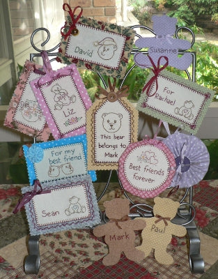 210008 Teddy Tags & Labels Stitchery Pattern by Teddlywinks