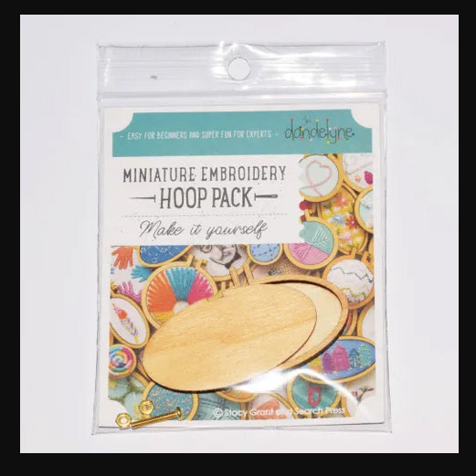 315006 Miniature Embroidery Hoop Oval Large Horizontal Timber