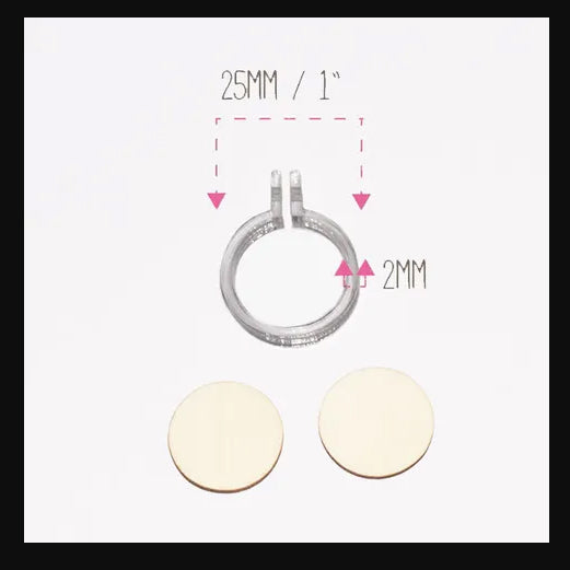 315016 Miniature Embroidery Hoop 2.5cm Acrylic Clear