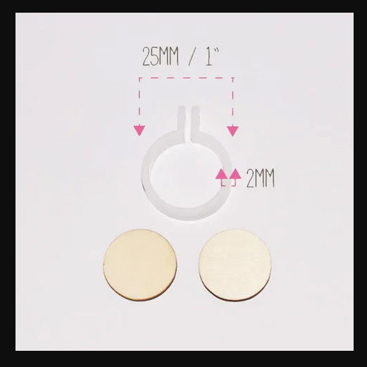 315017 Miniature Embroidery Hoop 2.5cm Acrylic White