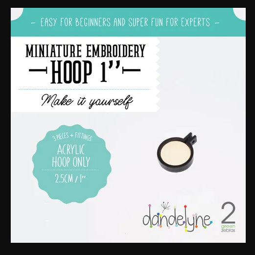 315018 Miniature Embroidery Hoop 2.5cm Acrylic Black