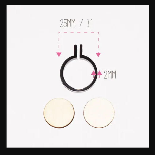 315018 Miniature Embroidery Hoop 2.5cm Acrylic Black