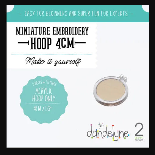 315019 Miniature Embroidery Hoop 4cm Acrylic Clear
