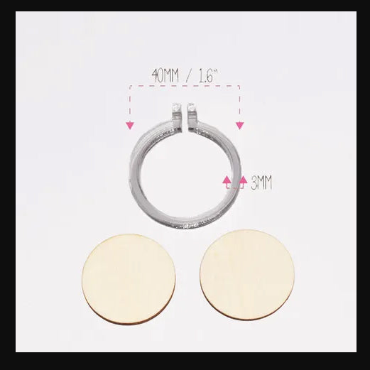 315019 Miniature Embroidery Hoop 4cm Acrylic Clear