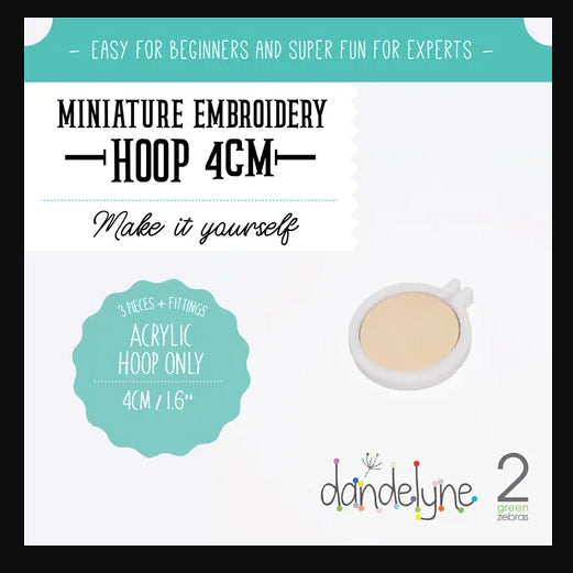 315020 Miniature Embroidery Hoop 4cm Acrylic White