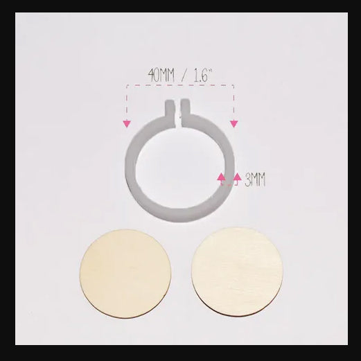 315020 Miniature Embroidery Hoop 4cm Acrylic White
