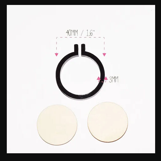 315021 Miniature Embroidery Hoop 4cm Acrylic Black