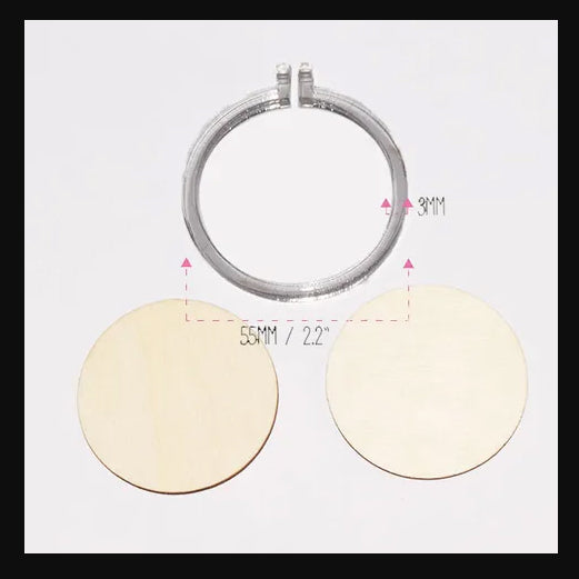 315022 Miniature Embroidery Hoop 5.5cm Acrylic Clear