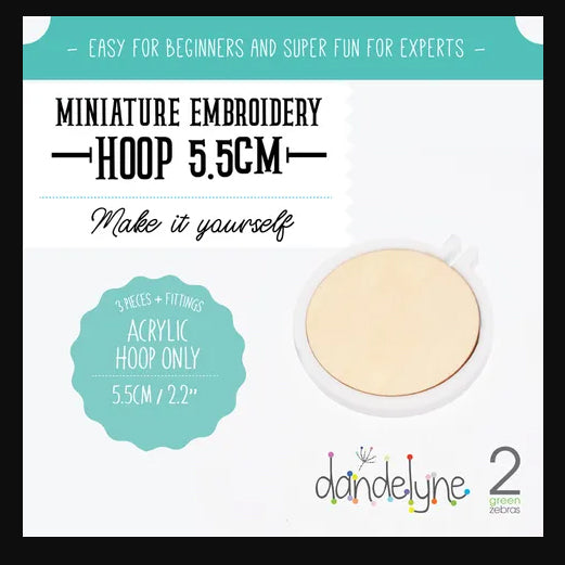 315023 Miniature Embroidery Hoop 5.5cm Acrylic White