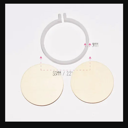 315023 Miniature Embroidery Hoop 5.5cm Acrylic White