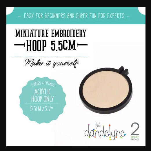 315024 Miniature Embroidery Hoop 5.5cm Acrylic Black
