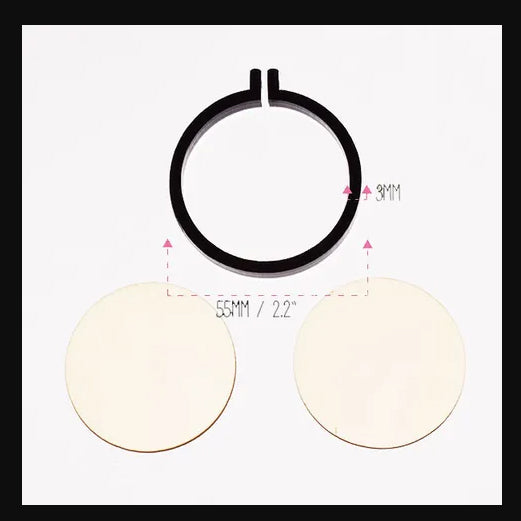 315024 Miniature Embroidery Hoop 5.5cm Acrylic Black