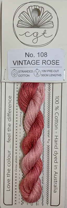 401009 Cottage Garden Thread Signature Range 108 Vintage Rose