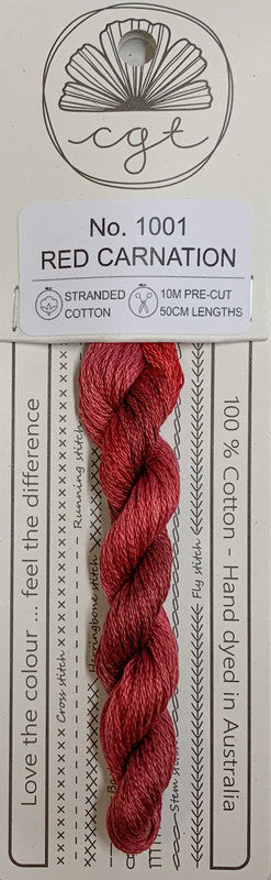 401125 Cottage Garden Thread Signature Range 1001 Red Carnation