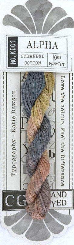 405001 Cottage Garden Thread Typography Range KD01 Alpha