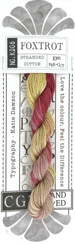 405006 Cottage Garden Thread Typography Range KD06 Foxtrot