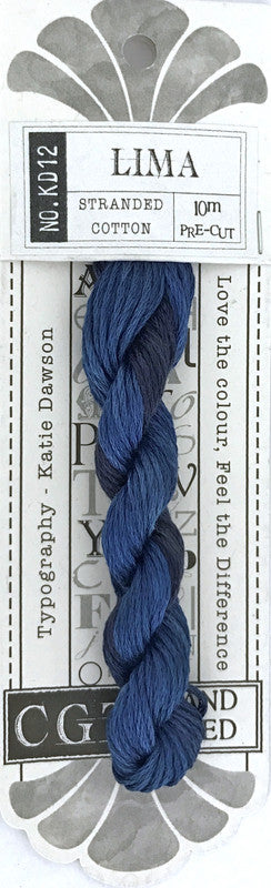 405012 Cottage Garden Thread Typography Range KD12 Lima