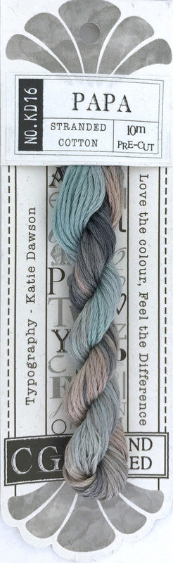 405016 Cottage Garden Thread Typography Range KD16 Papa