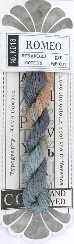 405018 Cottage Garden Thread Typography Range KD18 Romeo